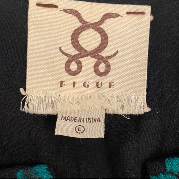 Figue Embroidered Maxi Dress Size L - Picture 6 of 9